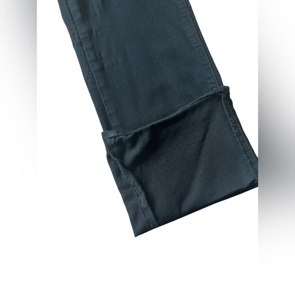 Paige Ladies Skyline Straight Cuffed Mid Rise Jeans Black Size 30 - Picture 2 of 7